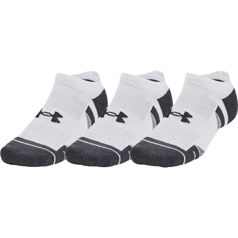 Under Armour Performance Tech (3 Pack) No Show Socks - White