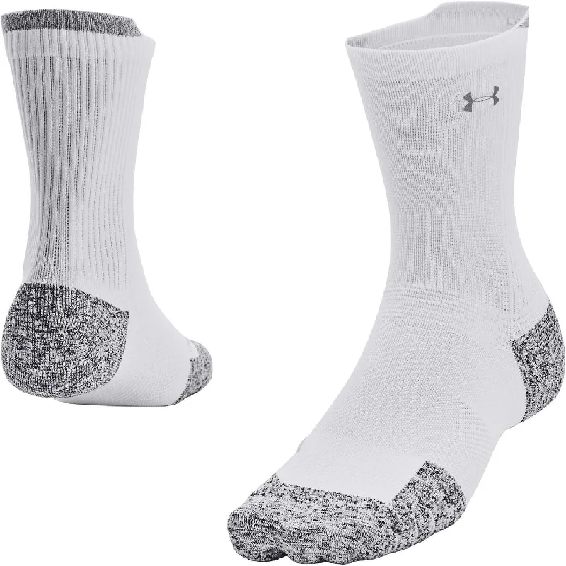 Under Armour Run Cushion Mid Crew Running Socks - White