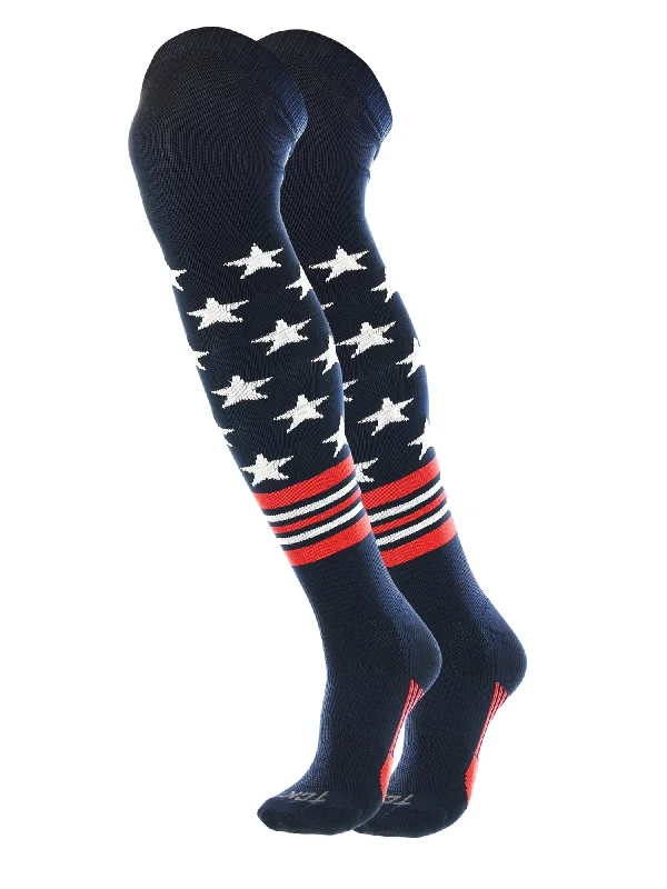 USA Freedom Baseball Socks Long Over the Knee