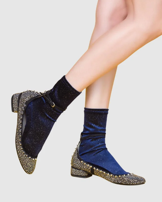 Velvet Galaxy Socks – Midnight Blue