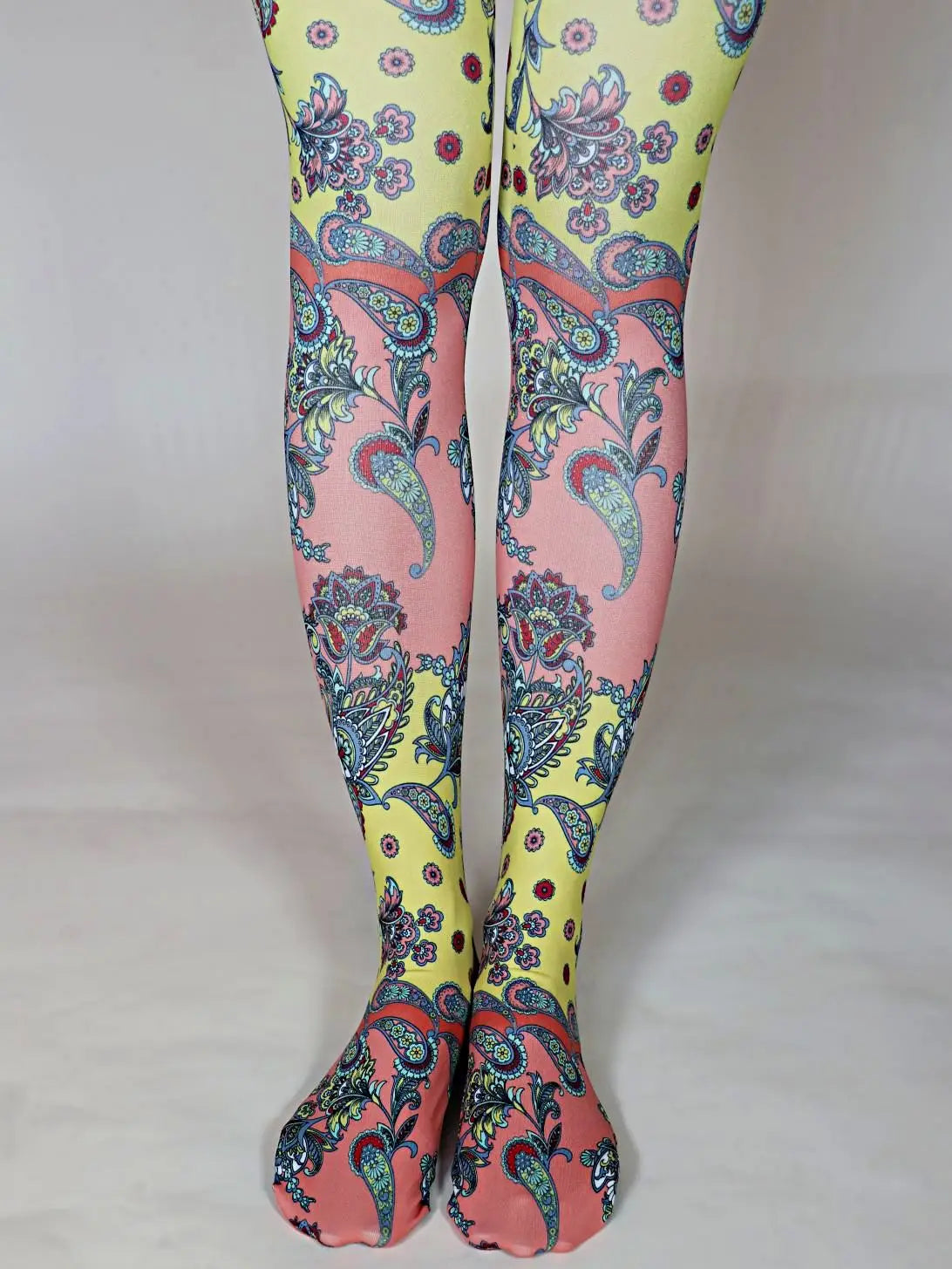 Vibrant Paisley | Printed Tights