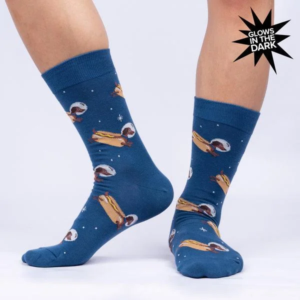 Weiner Dogs, In Space! | Men's Crew Socks