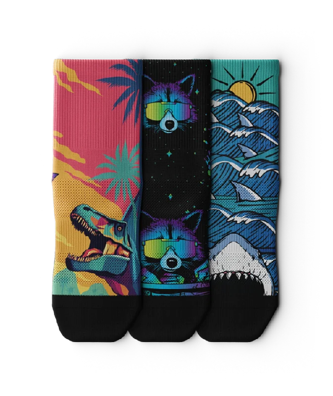 Wild Quarter Socks 3-Pack