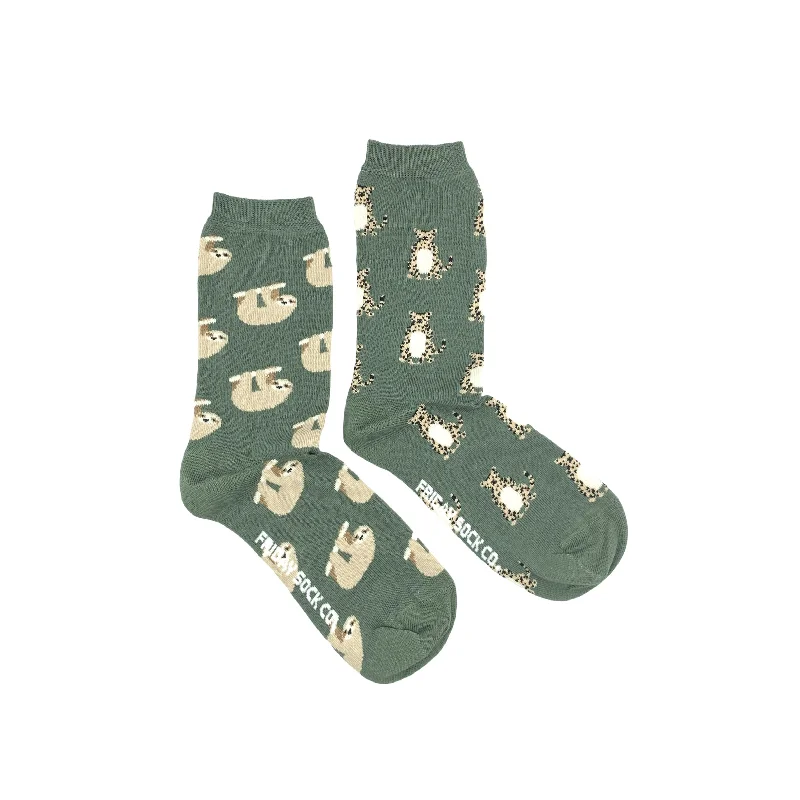 Women's Cheetah & Sloth Socks