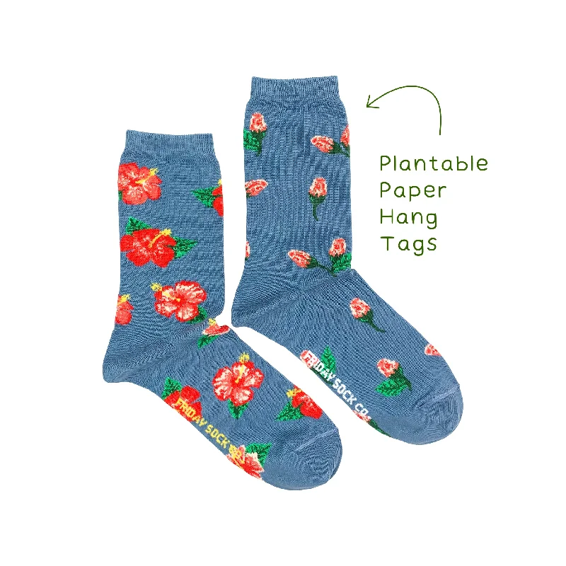 Women's Hibiscus Floral Socks