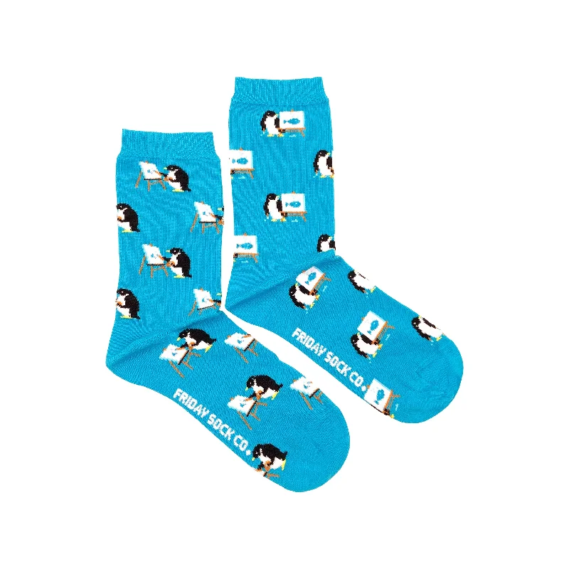 Women's Penguin Painting Socks