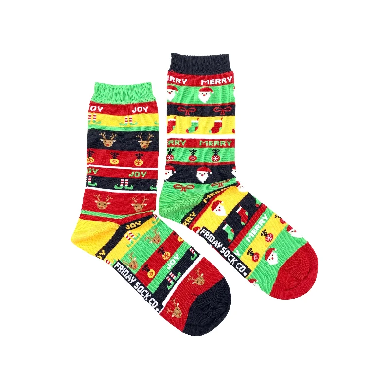 Women's Ugly Christmas Merry & Joy Socks