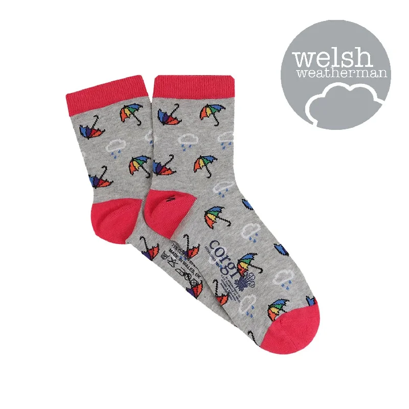 Women's Welsh Weatherman x Corgi Shower Cotton Socks