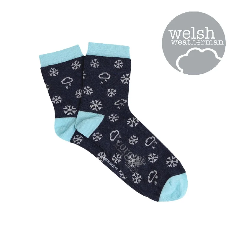 Women's Welsh Weatherman x Corgi Snow Cotton Socks